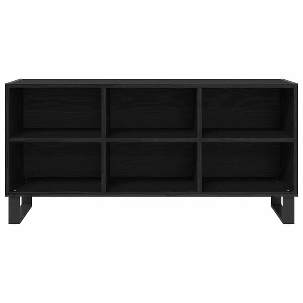 vidaXL Televizora skapī&scaron;a Melns ozolkoks 103,5 x 30 x 50 cm