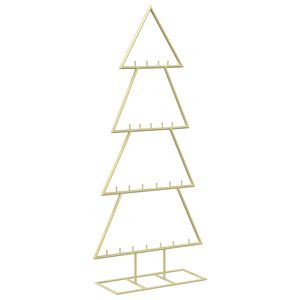 vidaXL Metāla Ziemassvētku egle ar statīvu KUOPIO 125 cm Tērauds Zelts