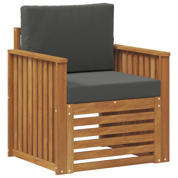 vidaXL Āra dīvānu komplekts ar spilvenu Dabiska 71 x 63 x 73 cm