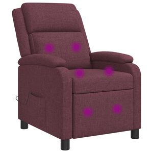 vidaXL Masāžas atzveltnes krēsls Violeta Audums