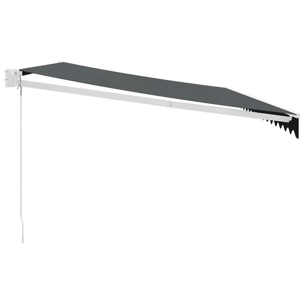 vidaXL izvelkama markīze, pelēka, 5x3 m, audums, alumīnijs