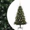 vidaXL Mākslīgā Ziemassvētku eglīte ar rotājumiem 150 cm 150 LED