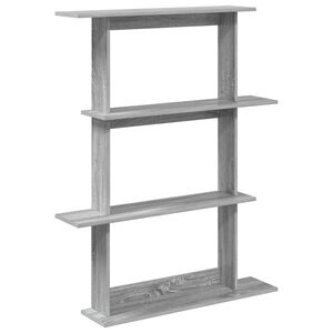 vidaXL Sienas plaukts Pelēks Sonoma 100 x 20 x 126 cm