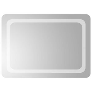 vidaXL LED vannas spogulis Caurspīdīgs 70 x 50 cm rūdīts stikls