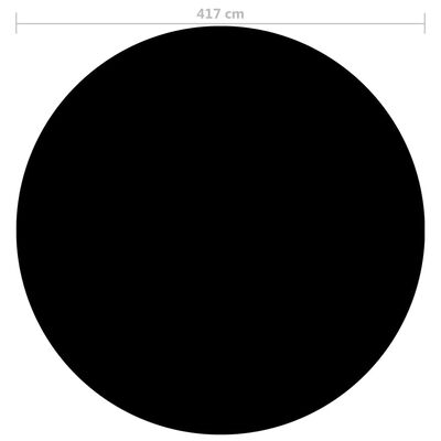 vidaXL baseina pārklājs, 417 cm, PE, melns