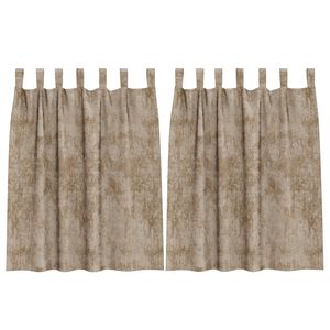 vidaXL Samta aizkari ar aizkariem 2 pcs šampanieša 140 x 140 cm Samts