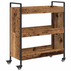 vidaXL Virtuves ratiņ&scaron; Vecs koks 70 x 30 x 82 cm Inženierijas koks