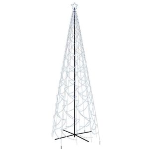 vidaXL Ziemassvētku egle, 1400 vēsi baltas LED lampiņas, 160x500 cm