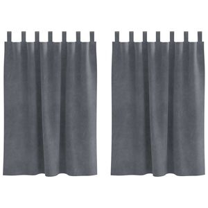 vidaXL Aptumšojošie aizkari 2 pcs Gaiši pelēks 140 x 140 cm Samts