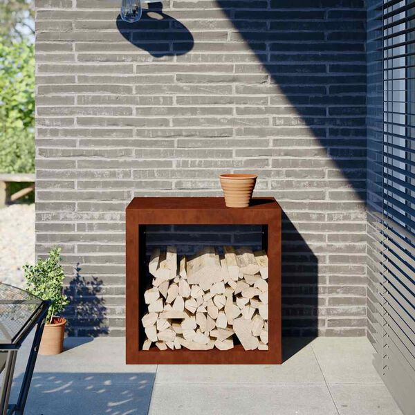 vidaXL Malkas plaukts 60x40x60 cm laikapstākļiem izturīgs tērauds