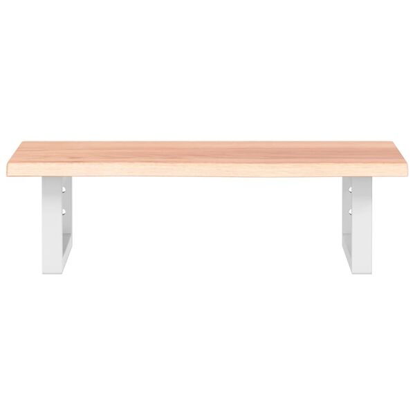 vidaXL izlietnes plaukts, stiprināms pie sienas, tērauds, ozola koks