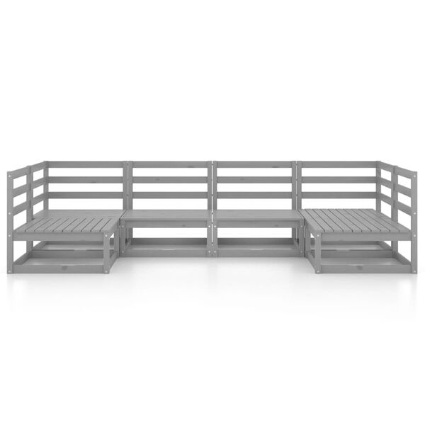 vidaXL 6-daļīgs dārza atpūtas mēbeļu komplekts, priedes koks