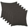 vidaXL Spilvenu pārvalks 6 pcs HEERLEN Tum&scaron;i pelēka 30 x 30 cm Boucl&eacute;