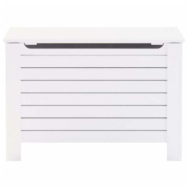vidaXL uzglabā&scaron;anas kaste ar vāku RANA, balta, 100x49x54 cm, priede