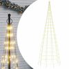 vidaXL LED Ziemassvētku eglīte 550 LED Silti Balta 300 cm