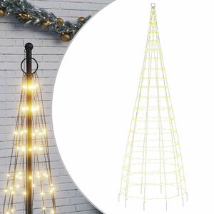 vidaXL LED Ziemassvētku eglīte 550 LED Silti Balta 300 cm