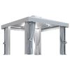 vidaXL dārza nojume ar aizkariem un LED lampiņām, 3x3 m, krēmbalta