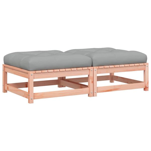 vidaXL dārza soliņi ar matračiem, 2 gab., Duglasa egles masīvkoks