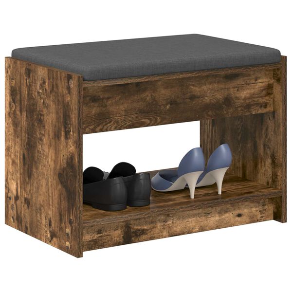 vidaXL Zāles sols ar spilvenu Kūpināts Ozols 63 x 38 x 45 cm