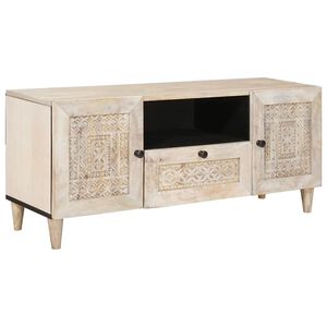 vidaXL TV vienības ar plauktu Balts 105 x 33 x 46 cm Inženierijas koks