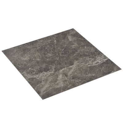 vidaXL grīdas flīzes, pašlīmējošas, 5,11 m², PVC, melna marmora krāsa