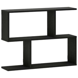 vidaXL Sienas plaukts Melns ozols 72 x 17 x 55,5 cm Inženierijas koks