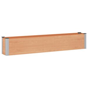 vidaXL Augstā puķu kaste Brūna 200 x 30 x 36 cm WPC un alumīnijs