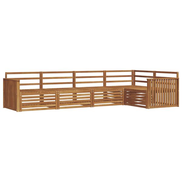 vidaXL Āra dīvānu komplekts 5 pcs Dabiska Cietā akācijas koks