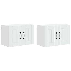 vidaXL Trauku ma&scaron;īnas panelis Lucca 2 pcs Balts 60 x 31 x 40 cm