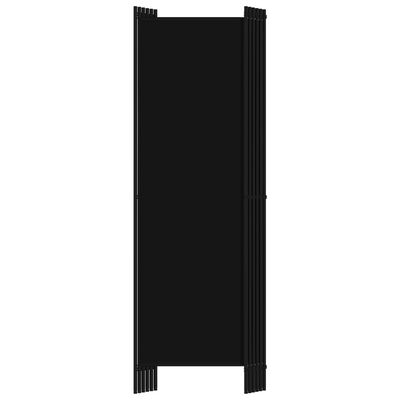 vidaXL 6-paneļu istabas aizslietnis, melns, 300x180 cm