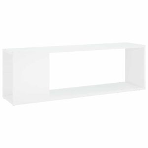 vidaXL TV plaukts, balts, 100x24x32 cm, skaidu plāksne