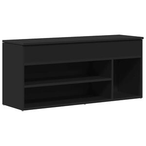 vidaXL apavu sols melns 102x30,5x45 cm Engineered Wood