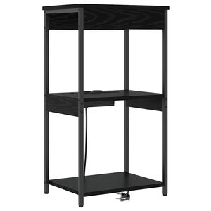 vidaXL Nakts skapītis Melns ozolkoks 41 x 31 x 76 cm Inženierijas koks