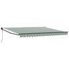 vidaXL Izvelkams jumtiņ&scaron; Zaļ&scaron; un balts 400 &times; 300 cm
