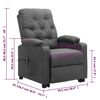 vidaXL atpūtas krēsls, paceļams, gai&scaron;i pelēks audums