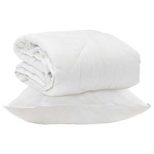 vidaXL Visu sezonu segu ar spilvenu 2 pcs Balts Mikro&scaron;ķiedra