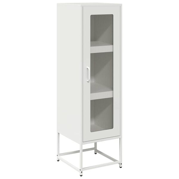 vidaXL Highboard White 36x39x123 cm Auksti velmēts tērauds