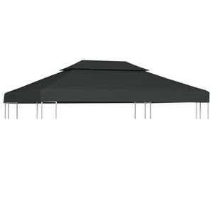 vidaXL nojumes jumta pārsegs, divdaļīgs, 4x3 m, antracītpelēks