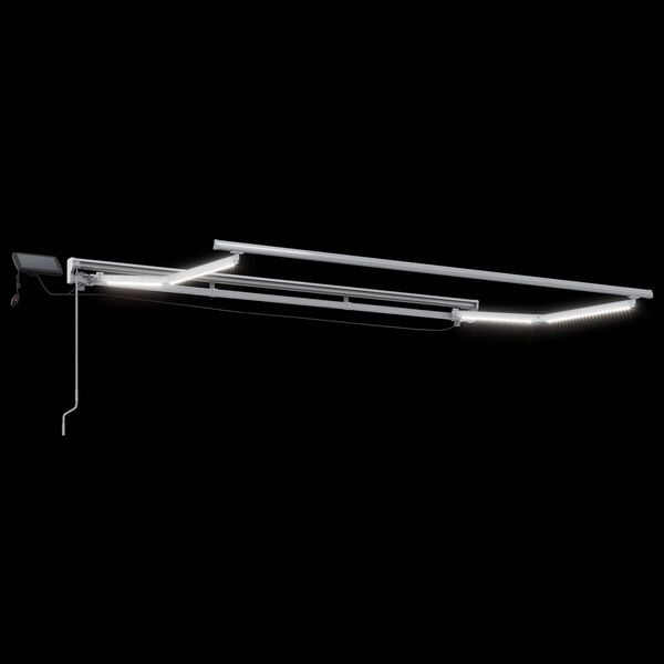 vidaXL Manuāls nojumes rāmis ar LED Antracīts un balts 2,5 x 2 m