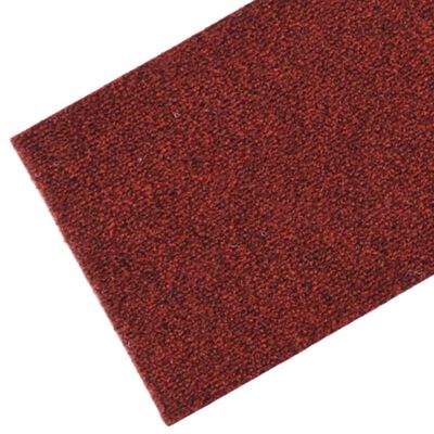 vidaXL kāpņu paklāji, 15 gab., pašlīmējoši, 76x20 cm, sarkani