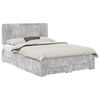 vidaXL Gultas rāmis Betona pelēks 150 x 200 cm Inženierijas koks