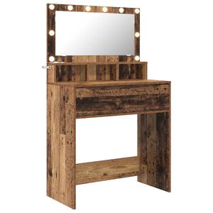 vidaXL Guļamistabas ģērb&scaron;anās galdiņi Vecs koks 80 x 39,6 x 135 cm