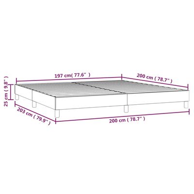vidaXL gultas rāmis, melns, 200x200 cm, audums