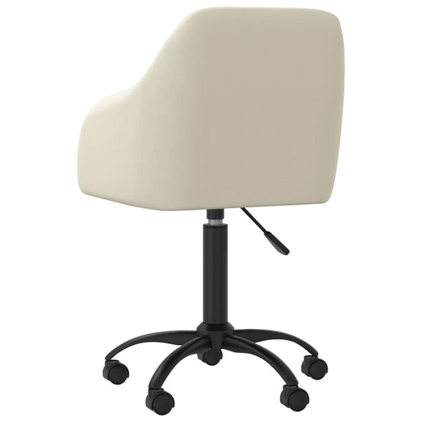 vidaXL grozāms virtuves krēsls, krēmkrāsas samts