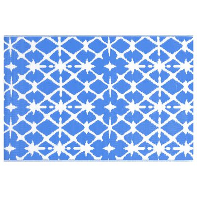 vidaXL āra paklājs, 160x230 cm, zils un balts PP