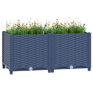 vidaXL puķu kaste, 80x40x38 cm, polipropilēns
