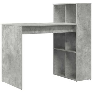 vidaXL Galds Betona pelēks Inženierijas koks 108 x 55 x 103.5 cm