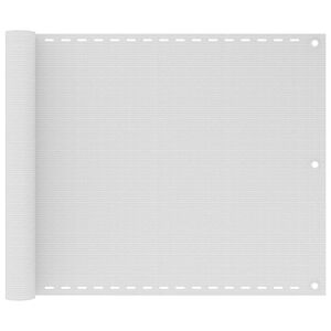 vidaXL balkona aizslietnis, 75x400 cm, balts HDPE