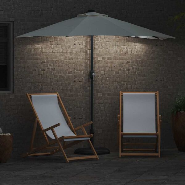 vidaXL Dārza parasols Smil&scaron;u 294 x 150 x 223 cm Poliesters un tērauds