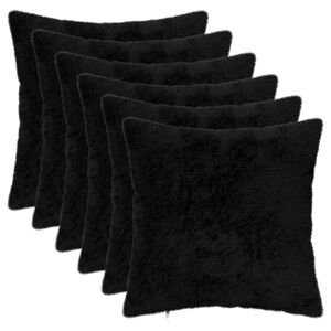 vidaXL Spilvenu pārvalks 6 gab. HEERLEN Melns 30 x 30 cm